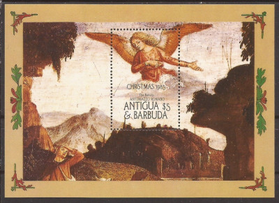 ANTIGUA &amp;amp; BARBUDA 1985 PICTURA ( colita dantelata ) MNH foto