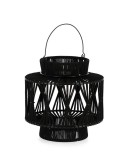 Set 4 lampi solare otel negru Nikhita 28.5x29-41 cm