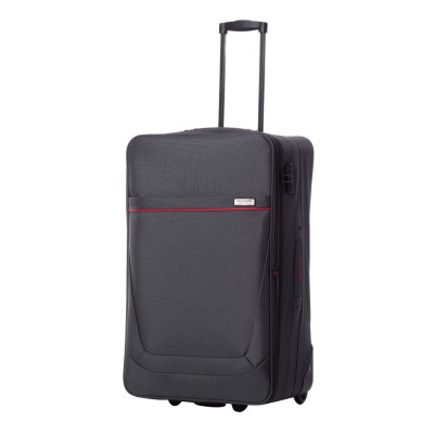 Troler Carla Gri cu Rosu 74x45x26cm ComfortTravel Luggage foto