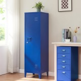 Dulap vestiar metalic cu incuietoare Kurikka 137x38x38 cm albastru