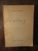 CRITICE REALITATI SI EXIGENTE LITERARE - STEFAN POPESCU, 1947