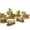 Set 8 statuete Feng Shui Iepuras din rasina aurie, 4-5cm