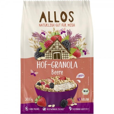 Granola cu Fructe de Padure Eco 300 grame Allos foto