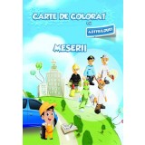 Carte de colorat cu abtibilduri - Meserii
