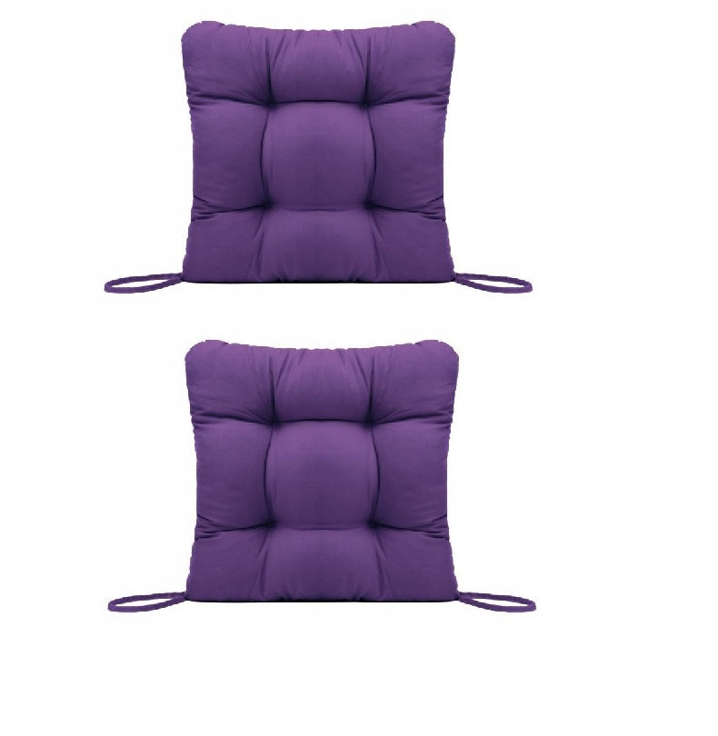 Set Perne decorative pentru scaun de bucatarie sau terasa, dimensiuni  40x40cm, culoare Mov, 2 bucati/set, Palmonix | Okazii.ro