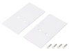Set 2 Obturatoare Albe pentru Profil LED, Oțel 33.4x62.3x2mm