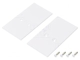 Set 2 Obturatoare Albe pentru Profil LED, Oțel 33.4x62.3x2mm