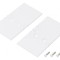 Set 2 Obturatoare Albe pentru Profil LED, Oțel 33.4x62.3x2mm