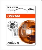 SET 2 BECURI 12V T20 W21/5W ORIGINAL BLISTER OSRAM