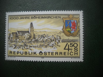 HOPCT TIMBRE MNH 719 BOHEIMKIRHEN 1000 ANI 1985 -1 VAL AUSTRIA foto