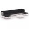 Set mobilier gradina cu perne, 8 piese, alb, lemn masiv de pin