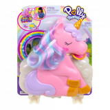 Set de joaca cu 2 mini papusi si accesorii, Polly Pocket, Rainbow Unicorn,