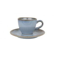 Bonna Sky Snell - Ce&Egrave;ti de espresso &Egrave;i farfurie - 80.0 cc - Por&Aring;&pound;elan - 6er set