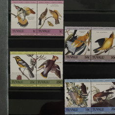 PC453 - Tuvalu 1985 Fauna/ Pasari Audubon , serie MNH, 8v