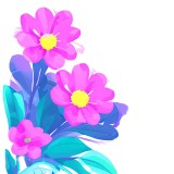 Cumpara ieftin Sticker decorativ, Flori, Roz, 80 cm, 10379ST, Oem