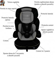 Scaun Auto Freemove Grey Babygo - grupa 9 - 36 kg foto