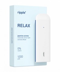 Tigara electronica, Ripple+, RELAX, Iasomie, fara nicotina, 1000 pufuri