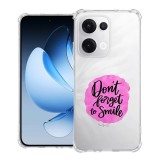 Husa antisoc pentru oppo reno13, airbag pro, clear, don&#039;t forget to smile
