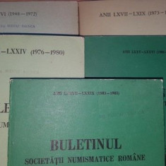 Buletinul societatii numismatice romane 1-5 intre anii 1948-1985