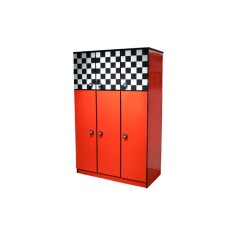 Dulap Extreme 118x200x60 cm Nuanta Rosu Negru