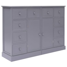 vidaXL Dulap cu 10 sertare, gri, 113x30x79 cm, lemn 284176