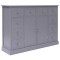 vidaXL Servantă cu 10 sertare, gri, 113 x 30 x 79 cm, lemn