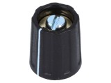 Buton Rotativ Negru cu Indicator ABS 4mm 13.5x15.5mm