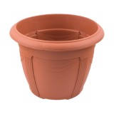 Ghiveci Flori, Plastic, Maro teracota, Diametru 45 cm