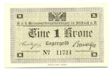 Bancnota Austro-Ungaria 1 Coroana 1915 Lagergeld Aschach UNC