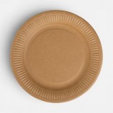 Farfurii din H&acirc;rtie Kraft, &Oslash;20cm, 50 buc, CMCLASS