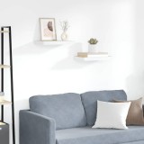 VidaXL Rafturi perete suspendate 2 buc. alb/stejar 50x23x3,8cm MDF 326574