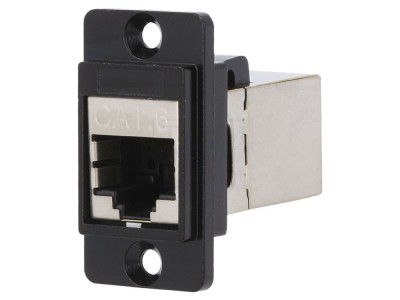 Conector adaptor DualSlim Cat6 ecranat foto