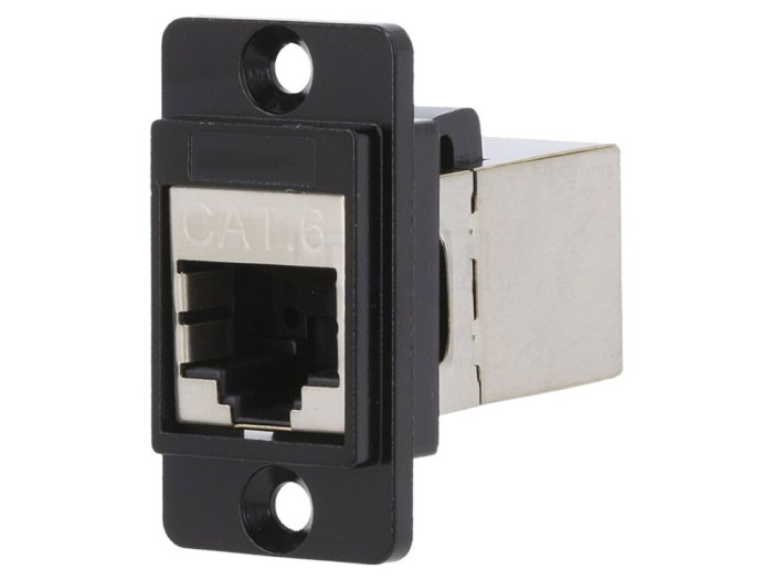 Conector adaptor DualSlim Cat6 ecranat