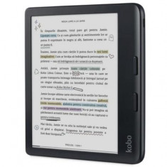 E-Book Reader Kobo Libra Colour, Ecran E-Ink Kaleido 7inch, Procesor Dual-Core 2.0GHz, 32GB Flash, USB Type-C, ComfortLight PRO, Wi-Fi, IPX8 (Negru)