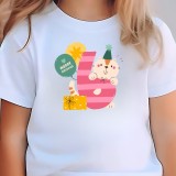 Tricou copii, La multi ani 6 ani, fete, multicolor