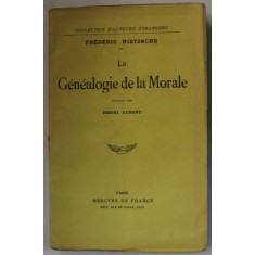 LA GENEALOGIE DE LA MORALE par FRIEDRICH NIETZSCHE , 1929