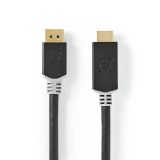 Cablu DisplayPort v1.4 - HDMI 4K 60Hz 2m aurit antracit Nedis