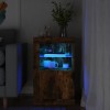 VidaXL Dulap lateral cu lumini LED, stejar fumuriu, lemn prelucrat 836638