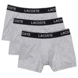 Boxerii Lacoste 3-Pack Boxer Briefs 5H3389-CCA gri, M, S