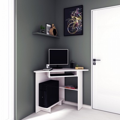 Birou pe Colt SU15 Ro, 76x76x75 cm, Alb foto