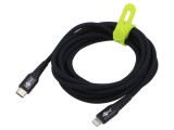 Cablu USB 2.0 Goobay Apple Lightning și USB C, 3m, negru, 60W
