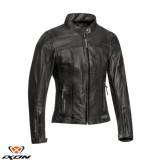 Geaca (jacheta) femei pentru scuter - motocicleta piele Urban/Heritage Ixon vara model Crank Air LS culoare: negru Negru L