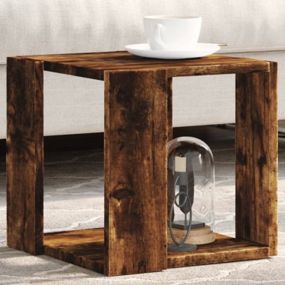 vidaXL Măsuță de cafea, stejar fumuriu, 32x32x30 cm, lemn prelucrat 848147 foto