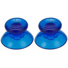 2 x capace analogice Thumbsticks pentru controlerul Xbox 360 Culoare Albastru transparent foto