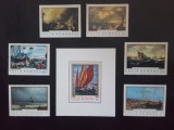 1971 - Reproduceri de arta II -Marina - serie + colita dantelata - LP773 + LP774