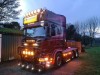 Sigla Capota Cromata SCANIA Iluminata LED Galben - Accesorii Auto, Ornamente Exterioare