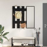 vidaXL Răcător de paltoane montat pe perete Pe perete Stejar negru 874508