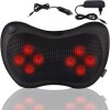 Aparat masaj tip perna relaxare electrica cu masaj cervical sau lombar, pentru gat si spate, functie de incalzire si infrarosu, cu 8 bile rotative, 20, Negru, Umeri, 4