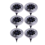 Cumpara ieftin BZRSH Set 6 Spot Solar Rapid 8 LED IP65 Carcasa Metal Gradina Impermeabil
