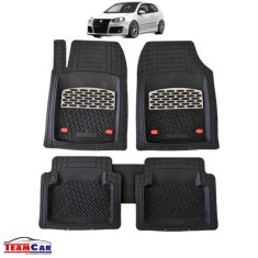 Covorase Auto Compatibile Volkswagen Golf 5 TEAMCAR&reg; Negru Tip Tavă, Set Fata-Spate Negru marmorat